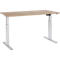 Schäfer Shop Select Schreibtisch ERGO-T, elektrisch höhenverstellbar, Rechteck, T-Fuß, B 1600 x T 800 x H 725-1185 mm, Eiche/weißaluminium