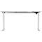 Schäfer Shop Select Schreibtisch ERGO-T, elektrisch höhenverstellbar, Rechteck, T-Fuss, B 1600 x T 800 x H 725-1185 mm, lichtgrau/weissaluminium 