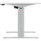 Schäfer Shop Select Schreibtisch ERGO-T, elektrisch höhenverstellbar, Rechteck, T-Fuss, B 1600 x T 800 x H 725-1185 mm, lichtgrau/weissaluminium 