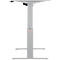 Schäfer Shop Select Schreibtisch ERGO-T, elektrisch höhenverstellbar, Rechteck, T-Fuß, B 1600 x T 800 x H 725-1185 mm, lichtgrau/weißaluminium