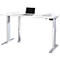 Schäfer Shop Select Schreibtisch ERGO-T, elektrisch höhenverstellbar, Rechteck, T-Fuss, B 1600 x T 800 x H 725-1185 mm, weiss/weissaluminium 