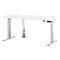 Schäfer Shop Select Schreibtisch ERGO-T, elektrisch höhenverstellbar, Rechteck, T-Fuss, B 1600 x T 800 x H 725-1185 mm, weiss/weissaluminium 
