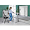 Schäfer Shop Select Schreibtisch ERGO-T, elektrisch höhenverstellbar, Rechteck, T-Fuss, B 1600 x T 800 x H 725-1185 mm, weiss/weissaluminium 