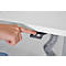 Schäfer Shop Select Schreibtisch ERGO-T, elektrisch höhenverstellbar, Rechteck, T-Fuß, B 1600 x T 800 x H 725-1185 mm, weiß/weißaluminium