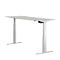 Schäfer Shop Select Schreibtisch ERGO-T, elektrisch höhenverstellbar, Rechteck, T-Fuß, B 1800 x T 800 x H 640-1300 mm, lichtgrau/weißaluminium