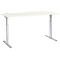 Schäfer Shop Select Schreibtisch ERGO-T, elektrisch höhenverstellbar, Rechteck, T-Fuss, B 1800 x T 800 x H 725-1185 mm, weiss/weissaluminium 