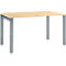 Schäfer Shop Select Schreibtisch LOGIN, 4-Fuß, B 1200 x T 800 x H 740 mm, Ahorn/basaltgrau