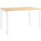 Schäfer Shop Select Schreibtisch LOGIN, 4-Fuß, B 1200 x T 800 x H 740 mm, Ahorn/verkehrsweiß