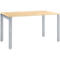 Schäfer Shop Select Schreibtisch LOGIN, 4-Fuß, B 1200 x T 800 x H 740 mm, Ahorn/weißalu