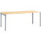 Schäfer Shop Select Schreibtisch LOGIN, 4-Fuß, B 1200 x T 800 x H 740 mm, Ahorn/weißalu