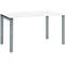 Schäfer Shop Select Schreibtisch LOGIN, 4-Fuß, B 1200 x T 800 x H 740 mm, weiß/basaltgrau