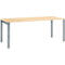 Schäfer Shop Select Schreibtisch LOGIN, 4-Fuß, B 1600 x T 800 x H 740 mm, Ahorn/basaltgrau