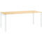 Schäfer Shop Select Schreibtisch LOGIN, 4-Fuß, B 1600 x T 800 x H 740 mm, Ahorn/verkehrsweiß