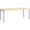 Schäfer Shop Select Schreibtisch LOGIN, 4-Fuß, B 1600 x T 800 x H 740 mm, Ahorn/weißalu