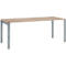 Schäfer Shop Select Schreibtisch LOGIN, 4-Fuß, B 1600 x T 800 x H 740 mm, Eiche/basaltgrau