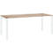 Schäfer Shop Select Schreibtisch LOGIN, 4-Fuß, B 1600 x T 800 x H 740 mm, Eiche/verkehrsweiß