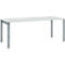 Schäfer Shop Select Schreibtisch LOGIN, 4-Fuß, B 1600 x T 800 x H 740 mm, lichtgrau/basaltgrau