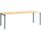 Schäfer Shop Select Schreibtisch LOGIN, 4-Fuß, B 1800 x T 800 x H 740 mm, Ahorn/basaltgrau