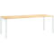 Schäfer Shop Select Schreibtisch LOGIN, 4-Fuß, B 1800 x T 800 x H 740 mm, Ahorn/verkehrsweiß