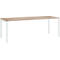 Schäfer Shop Select Schreibtisch LOGIN, 4-Fuß, B 1800 x T 800 x H 740 mm, Eiche/verkehrsweiß