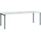 Schäfer Shop Select Schreibtisch LOGIN, 4-Fuß, B 1800 x T 800 x H 740 mm, lichtgrau/basaltgrau