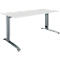 Schäfer Shop Select Schreibtisch LOGIN, manuell höheneinstellbar, C-Fuß, B 1200 x T 800 x H 660-820 mm, lichtgrau/basaltgrau