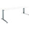 Schäfer Shop Select Schreibtisch LOGIN, manuell höheneinstellbar, C-Fuß, B 1600 x T 800 x H 660-820 mm, weiß/basaltgrau