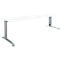 Schäfer Shop Select Schreibtisch LOGIN, manuell höheneinstellbar, C-Fuß, B 1800 x T 800 x H 660-820 mm, weiß/basaltgrau