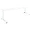 Schäfer Shop Select Schreibtisch LOGIN, manuell höheneinstellbar, C-Fuß, B 1800 x T 800 x H 660-820 mm, weiß/verkehrsweiß