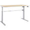 Schäfer Shop Select Schreibtisch Moxxo IQ, elektrisch höhenverstellbar, Rechteck, C-Fuß, B 1600 x T 800 x H 725-1185 mm, Ahorn/weißaluminium 