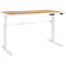 Schäfer Shop Select Schreibtisch Moxxo IQ, elektrisch höhenverstellbar, Rechteck, C-Fuß, B 1600 x T 800 x H 725-1185 mm, Buche/weiß 