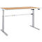 Schäfer Shop Select Schreibtisch Moxxo IQ, elektrisch höhenverstellbar, Rechteck, C-Fuß, B 1600 x T 800 x H 725-1185 mm, Buche/weißaluminium 