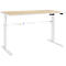 Schäfer Shop Select Schreibtisch Moxxo IQ, elektrisch höhenverstellbar, Rechteck, C-Fuß, B 1800 x T 800 x H 725-1185 mm, Ahorn/weiß
