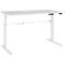 Schäfer Shop Select Schreibtisch Moxxo IQ, elektrisch höhenverstellbar, Rechteck, C-Fuß, B 1800 x T 800 x H 725-1185 mm, lichtgrau/weiß