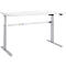 Schäfer Shop Select Schreibtisch Moxxo IQ, elektrisch höhenverstellbar, Rechteck, C-Fuß, B 1800 x T 800 x H 725-1185 mm, weiß/weißaluminium 