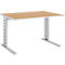 Schäfer Shop Select Schreibtisch Moxxo IQ, Rechteck, C-Fuß, B 1200 x T 800 x H 735 mm, Buche-Dekor