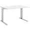 Schäfer Shop Select Schreibtisch Moxxo IQ, Rechteck, C-Fuß, B 1200 x T 800 x H 735 mm, weiß 