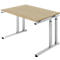 Schäfer Shop Select Schreibtisch SET UP, C-Fußgestell, 1200x800, eiche/weißalu 