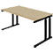 Schäfer Shop Select Schreibtisch SET UP, C-Fußgestell, 1600x800, eiche/graphit 