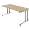 Schäfer Shop Select Schreibtisch SET UP, C-Fußgestell, 1800x800, eiche/weißalu 