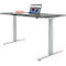 Schäfer Shop Select Schreibtisch SET UP, elektrisch höhenverstellbar, Rechteck, T-Fuß, B 1600 x T 800 x H 645-1290 mm, graphit/weißaluminium