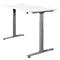 Schäfer Shop Select Schreibtisch SET UP, elektrisch höhenverstellbar, Rechteck, T-Fuß, B 1600 x T 800 x H 645-1290 mm, weiß/weißaluminium