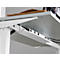 Schäfer Shop Select Schreibtisch Start Off, elektrisch höhenverstellbar, Rechteck, T-Fuß, B 1200 x T 800 x H 755-1255 mm, Ahorn/weiß 
