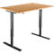 Schäfer Shop Select Schreibtisch Start Off, elektrisch höhenverstellbar, Rechteck, T-Fuß, B 1200 x T 800 x H 755-1255 mm, Buche/schwarz 
