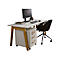 Schäfer Shop Select Schreibtisch Start Off Wood, Rechteck, A-Fuß, B 1600 x T 800 x H 735 mm, weiß/Holzoptik 