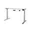 Schäfer Shop Select Schreibtischgestell Ergo-T, für Tischplatten 1200-1800 mm, elektrisch höhenverstellbar, H 725-1185 mm, T-Fuss, alusilber