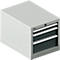 Schäfer Shop Select Schubladenschrank 18-27, 3 Schübe (H 50/100/150mm), bis 200 kg, B 411 x T 572 x H 400 mm, anthrazitgrau/lichtgrau