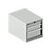 Schäfer Shop Select Schubladenschrank 18-27, 3 Schübe (H 50/100/150mm), bis 75 kg, B 411 x T 572 x H 400 mm, lichtgrau/lichtgrau