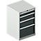 Schäfer Shop Select Schubladenschrank 27-27, 4 Schubl., bis 200 kg, B 564 x T 572 x H 850 mm, enzianblau/enzianblau 
