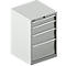 Schäfer Shop Select Schubladenschrank 27-27, 4 Schubl., bis 200 kg, B 564 x T 572 x H 850 mm, lichtgrau/lichtgrau 